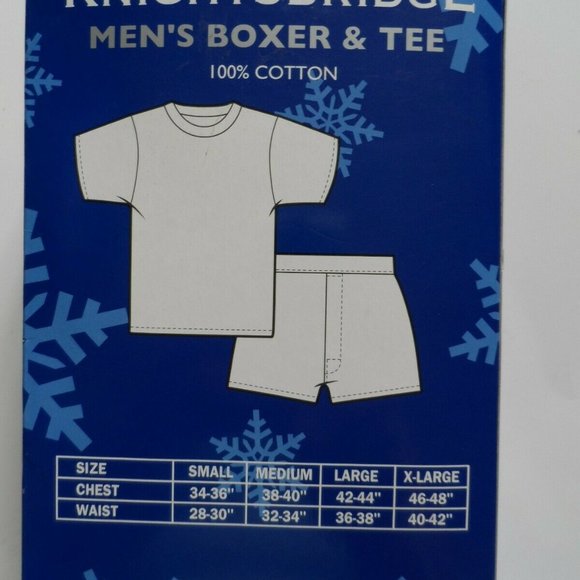 Knightsbridge 100% Cotton Men's Boxer & Tee Set - Picture 2 of 4